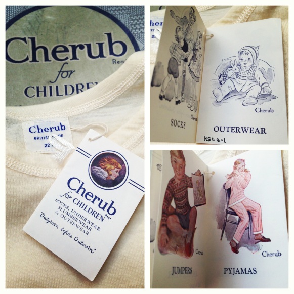 Details of Packaging and Label on "Cherub" Children's Vests from the Hodson Shop Collection. 1950s.